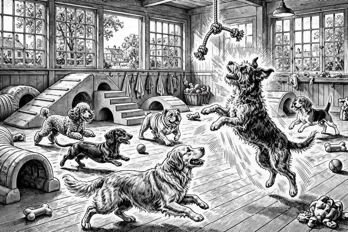 Ink illustration: Dogtopia opens second NoVA location in Ashburn
